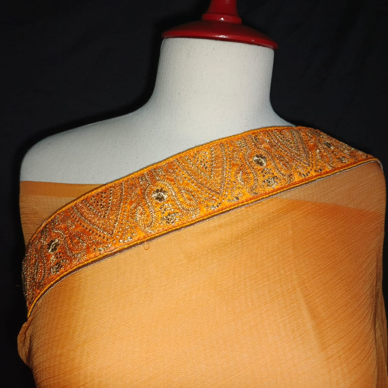 Orange Ombre Saree